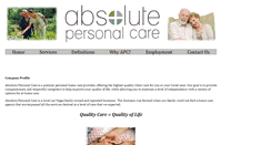 Desktop Screenshot of absolutepersonalcare.com